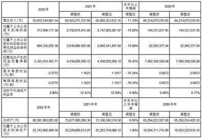 新疆中泰化学股份有限公司2022年度报告摘要