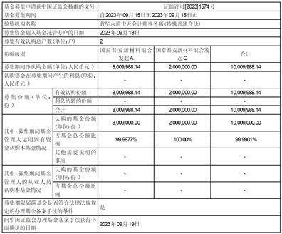 国泰君安新材料混合型发起式证券投资基金 基金合同生效公告