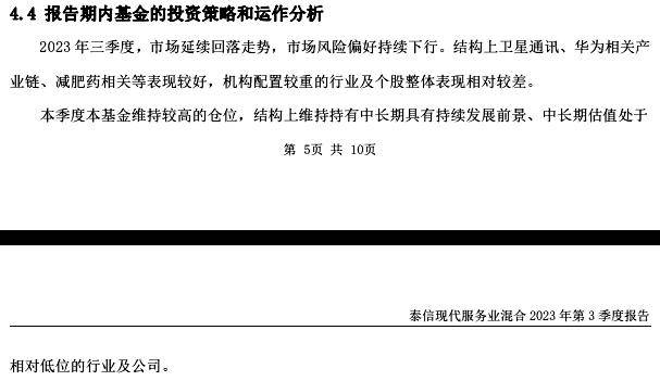 泰信现代服务业混合型证券投资基金(290014)——现代服务业 = 制造业<strong></p>
<p>证券基金业协会</strong>？风格漂移的“懒政王”