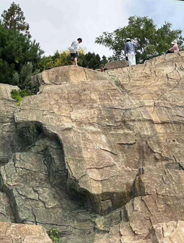 大连一跨海大桥观景台有游客翻栏杆踩空心造景石拍照<strong></p>
<p>虚拟币广告</strong>，当地回应