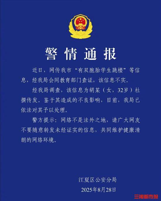 双胞胎因未完成暑假作业跳楼？武汉警方通报：信息不实<strong></p>
<p>虚拟币广告</strong>！