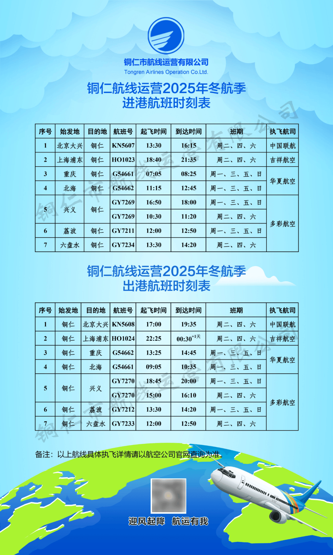 新航季<strong></p>
<p>虚拟币走势图</strong>！10月26日起铜仁执行冬航季航班计划