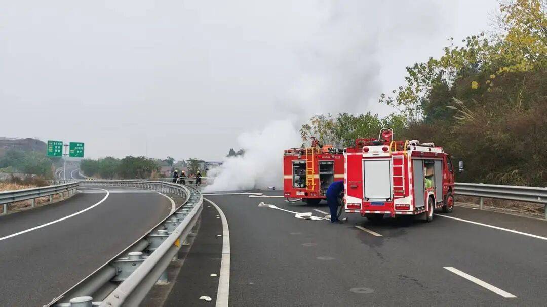 四川高速上一汽车突发自燃!车内两人闻到异味后果断弃车<strong></p>
<p>虚拟币比特股</strong>,成功逃生